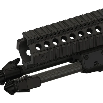 CPod: Bipod Picatinny Nhẹ, Điều Chỉnh Được Làm Từ Ống CF