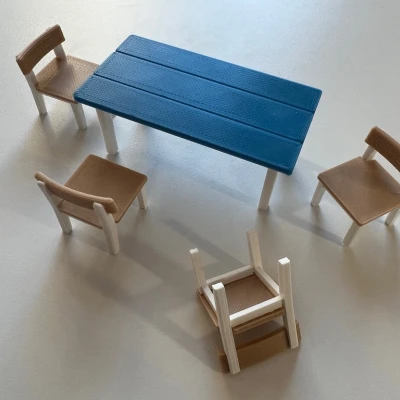 Bộ Bàn Ăn Nhà Búp Bê