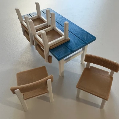 Bộ Bàn Ăn Nhà Búp Bê