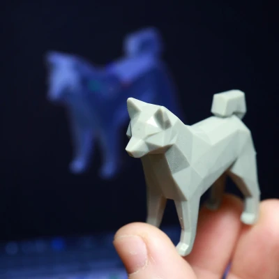 Mô Hình Chó Shiba Phong Cách Low Poly