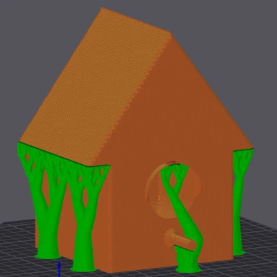 Mẫu Chuồng Chim Đơn Giản. In Một Mảnh.