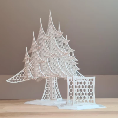 Cây Thông Giáng Sinh Hình Lục Giác