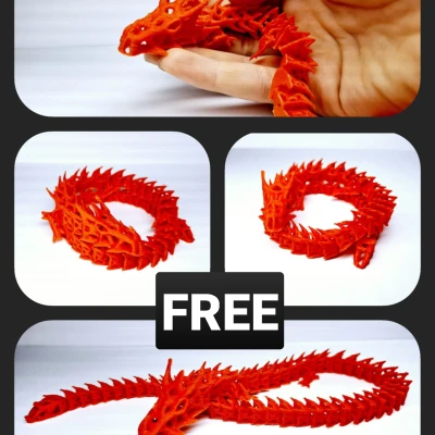 Rồng Bộ Xương In Liền