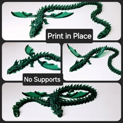 Rồng Bộ Xương Cánh In Liền