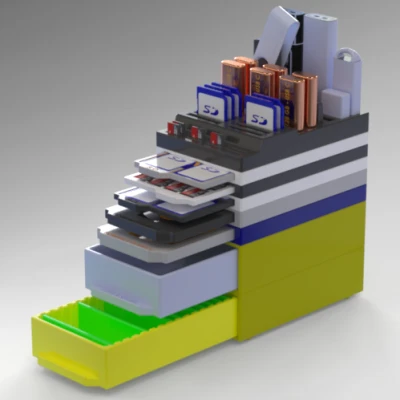 Hộp đựng thẻ SD & Micro SD kèm giá đỡ USB Stick