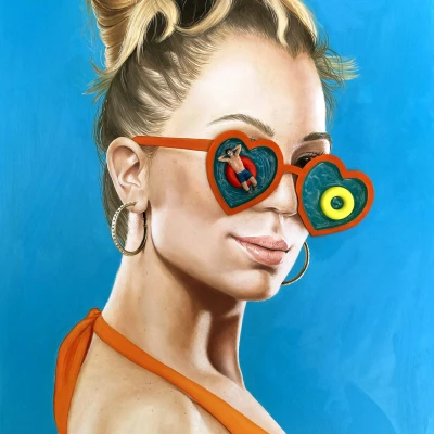 Chàng Trai Bé Nhỏ Trên Phao Bơi