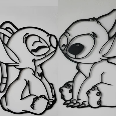 Trang trí tường Stitch và Angel