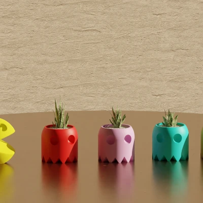 Chậu Cây "Pacman và Ma" - Chậu Trồng Cây