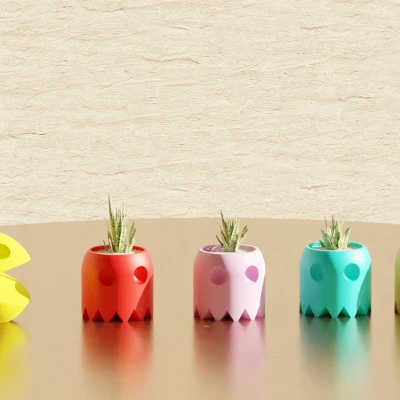 Chậu Cây "Pacman và Ma" - Chậu Trồng Cây