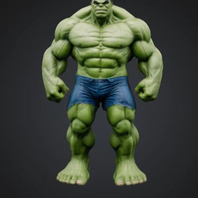 Mô hình Hulk 3D