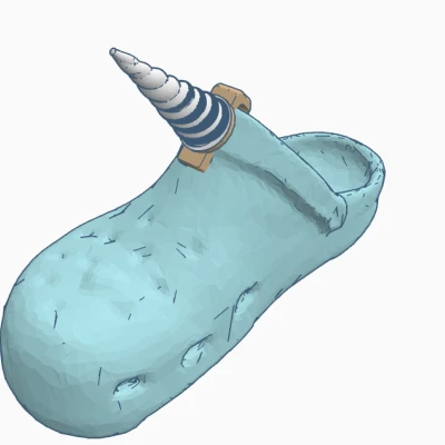 Croc-O-Corn - Móc Khóa Sừng Kỳ Lân Cá Sấu