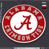 Mặt Dây Chuyền Logo Alabama Crimson Tide Khổ Lớn - Thumbnail 1