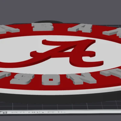 Mặt Dây Chuyền Logo Alabama Crimson Tide Khổ Lớn