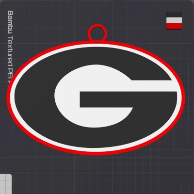 Logo Vòng Cổ Cỡ Lớn Hình Chó Bulldog Georgia