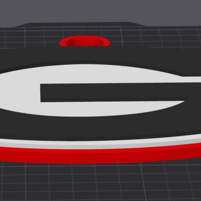 Logo Vòng Cổ Cỡ Lớn Hình Chó Bulldog Georgia