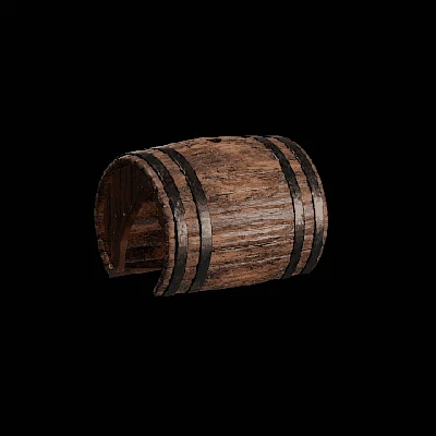 Mô hình thùng gỗ vỡ trang trí hồ cá/terrarium/miniature