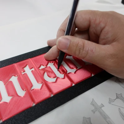 Khuôn Vẽ Chữ Rời - Font Engravers Old English