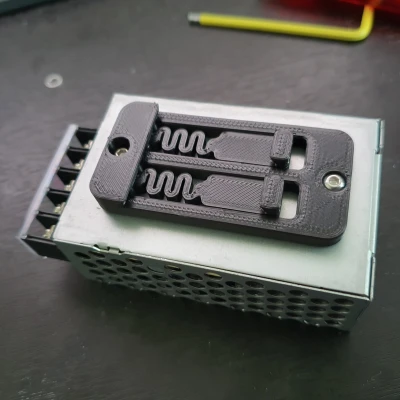 Giá đỡ din rail thấp cho LRS-200, RS-25, raspberry pi (3 hoặc 4 và zero 2), và BTT octopus