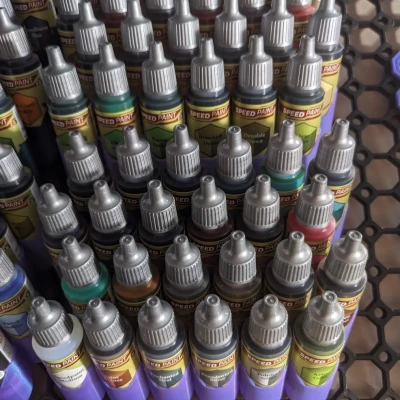 Giá đỡ sơn Multiboard/Pegboard 24 chai (25mm) có khe cắt nhãn - Cho Vallejo, Army Painter, v.v.