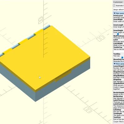 Hộp Bản Lề Parametric Theo Yêu Cầu