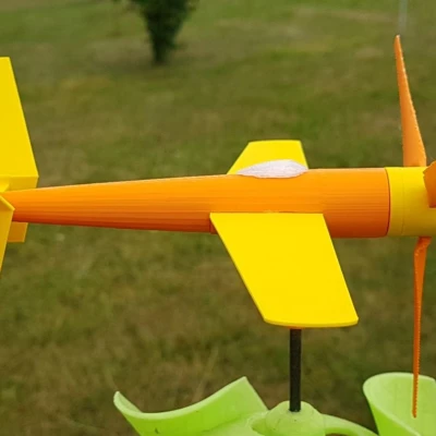 Mô hình Cối xay gió mini hình máy bay