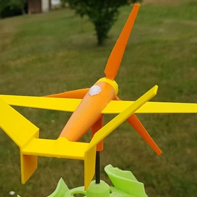 Mô hình Cối xay gió mini hình máy bay