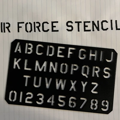 Stencil Font Chữ Không Quân Hoa Kỳ (USAF)