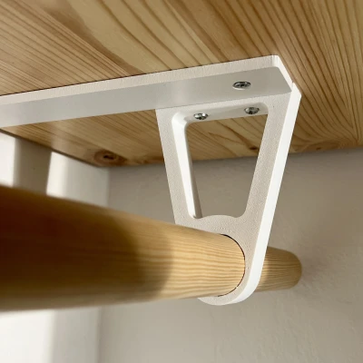 Giá Treo Quần Áo Dưới Kệ - Móc Treo Thanh Gỗ