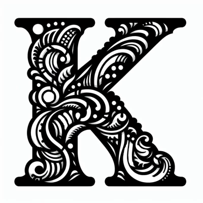 Chữ K đứng: Chữ cái K