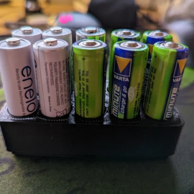 Hộp Đựng 10 Pin AA Gridfinity Siêu Tiện Lợi