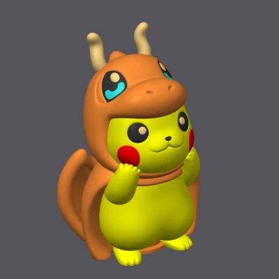 Heo Đất Pikachu / Dragonite Hóa Trang Không Cần Đế