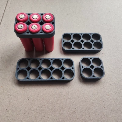 Bộ Giữ Pin 18650 Hàng Đôi | Kênh Dây (4-12 Cell)