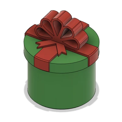 Hộp Quà Giáng Sinh có nắp ren và nơ - Quà tặng XMAS