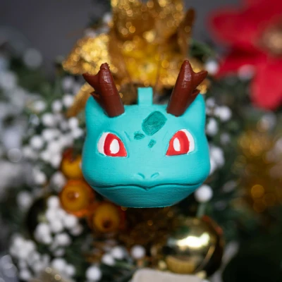 Đồ trang trí cây thông Noel Pokemon Kanto Starter phiên bản tuần lộc