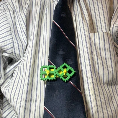 Kẹp Cà Vạt / Đồ Chơi Fidget Bánh Răng Vuông