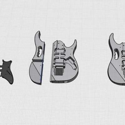 Mô hình đàn Guitar điện Ibana 7V