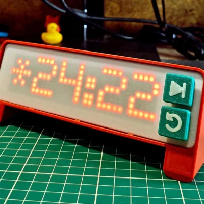 Vỏ Hộp Gọn Gàng Cho Màn Hình MAX7219 - Điều Khiển Bằng Hai Nút Bấm