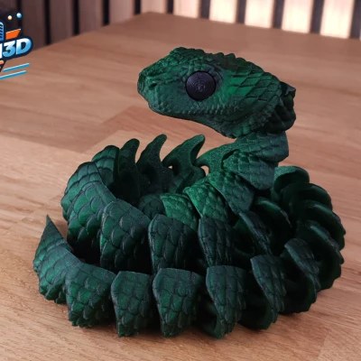 Rắn Khớp Dẻo STL – Mô Hình 3D Flexy In-một-Lần