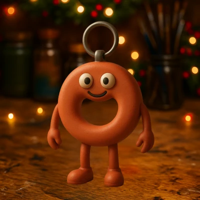 Móc Khóa Nhân Vật Bánh Donut Dễ Thương