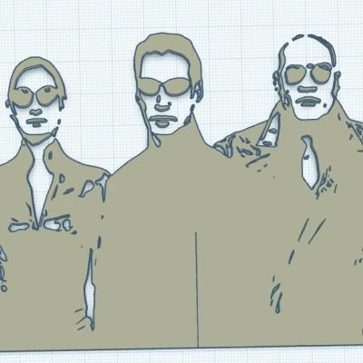 Khung Tranh Tường Ma Trận 15x20cm - Neo, Trinity và Morpheus