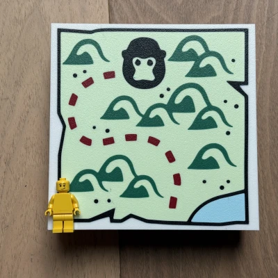 Mặt gạch Lego bản đồ kho báu - Tỷ lệ 10x (1/4)