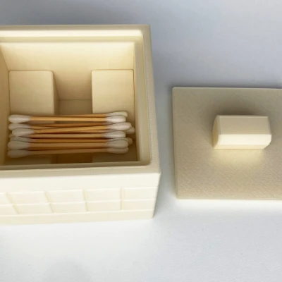 Hộp Đựng Tăm Bông - Chân Đế Giữa