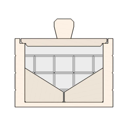 Hộp Đựng Tăm Bông - Chân Đế Giữa