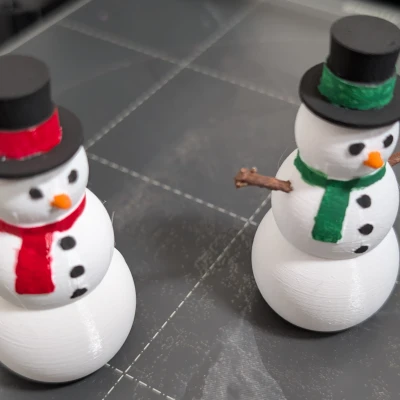 Người Tuyết Có Mũ Và Khăn Quàng