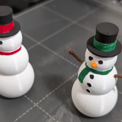 Người Tuyết Có Mũ Và Khăn Quàng