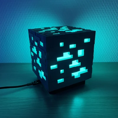 Đèn Quặng Minecraft (WLED / ESP32 D1 Mini USB-C)