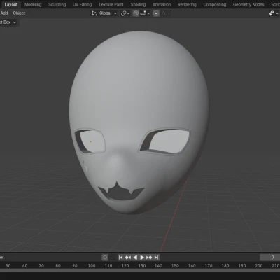 Khung Mặt Nạ Kigurumi Đơn Giản