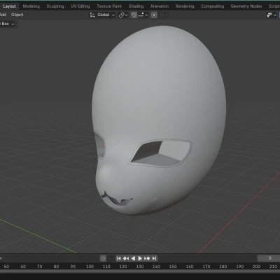 Khung Mặt Nạ Kigurumi Đơn Giản