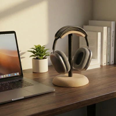 Giá đỡ tai nghe – Thiết kế Tối giản Phong cách Scandinavia, Hộp Tổ chức Bàn làm việc Hiện đại