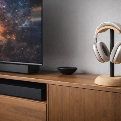 Giá đỡ tai nghe – Thiết kế Tối giản Phong cách Scandinavia, Hộp Tổ chức Bàn làm việc Hiện đại